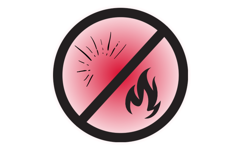  Verbot für Feuer und Funken