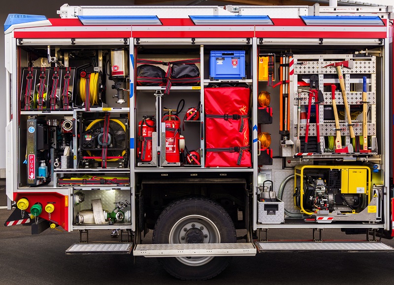 Ansicht Geräteräume Beifahrerseite