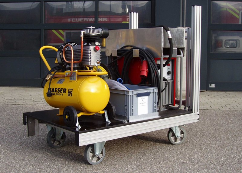 Rollcontainer Plasmaschneidgerät