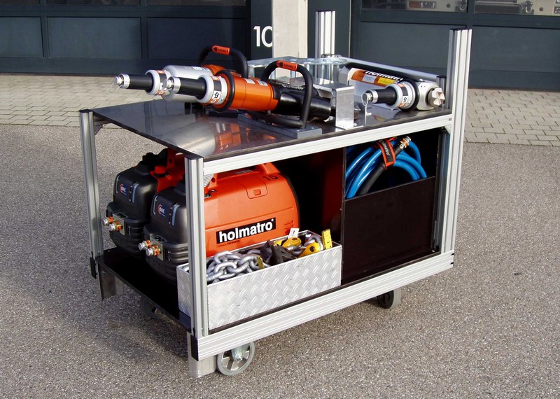 Rollcontainer hydraulischer Rettungssatz