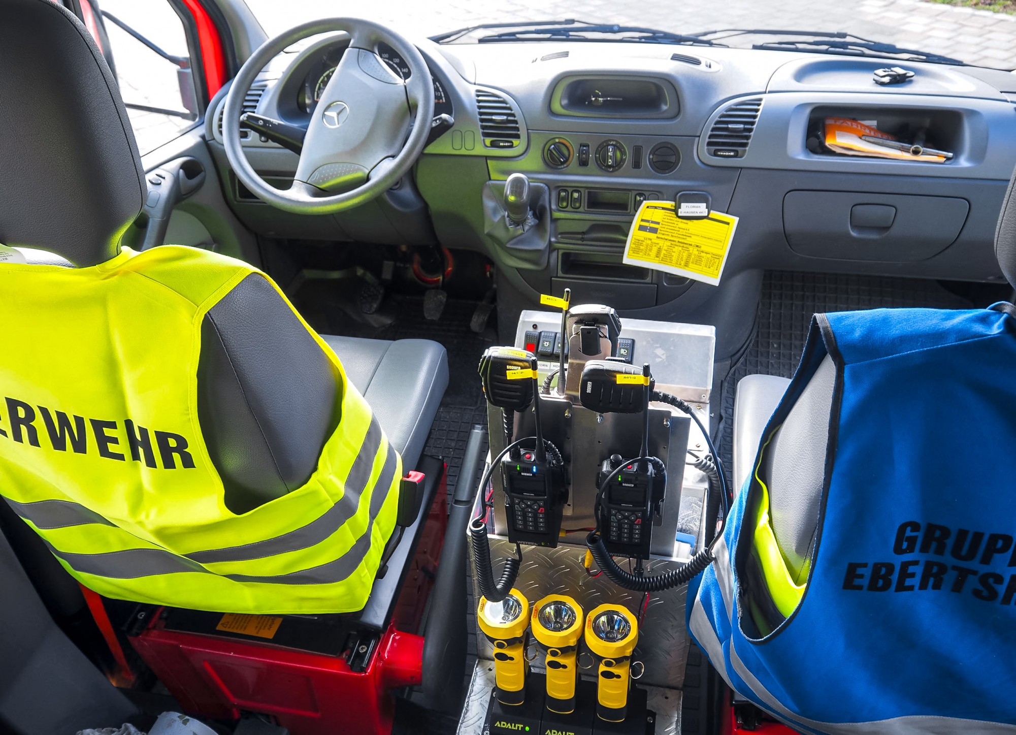 Ausrüstung in der Kabine