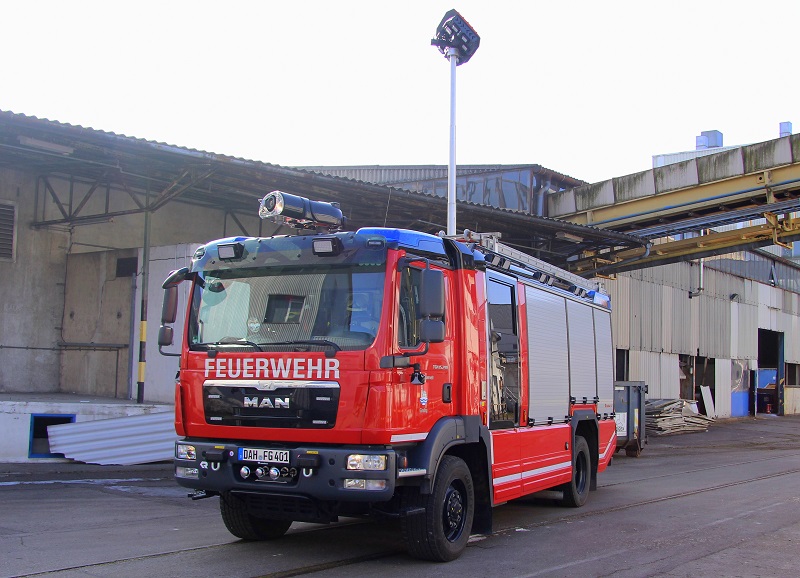 Lichtmast ausgefahren