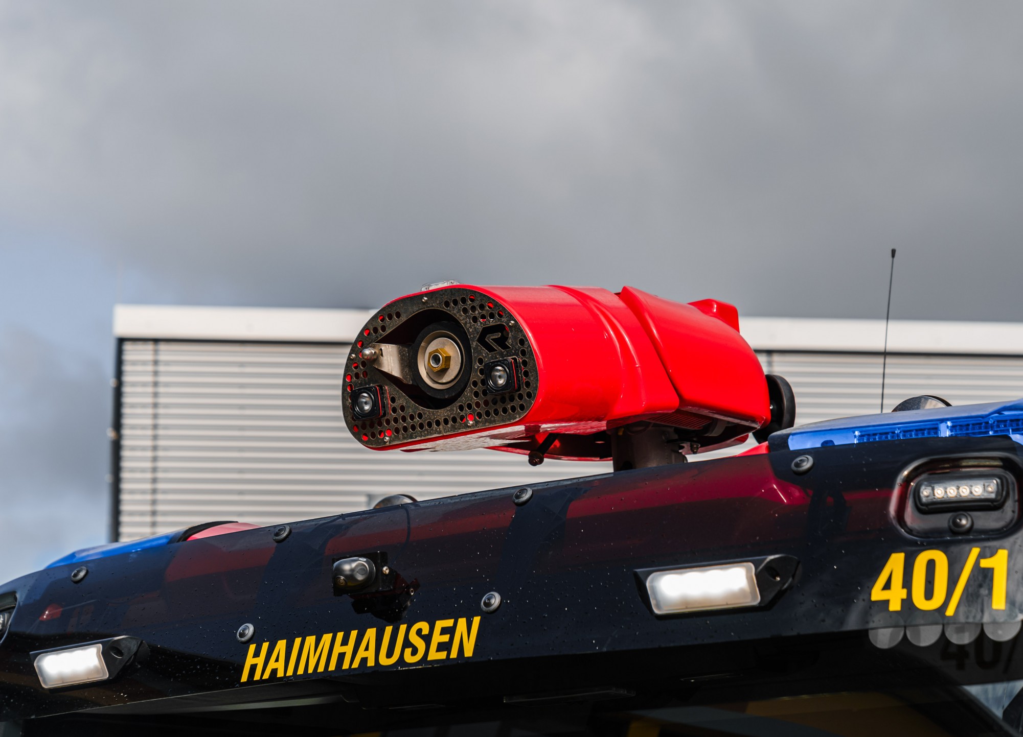 Wasserwerfer auf dem Dach