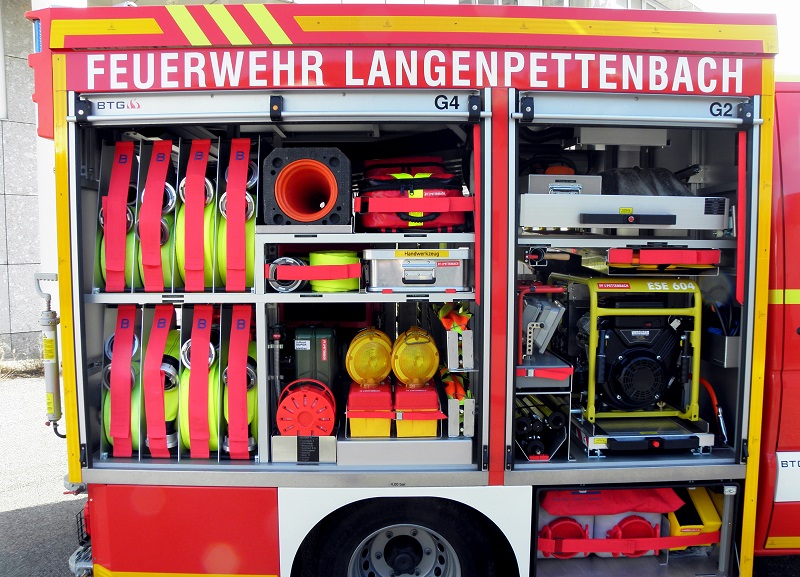 Ansicht Geräteräume Beifahrerseite