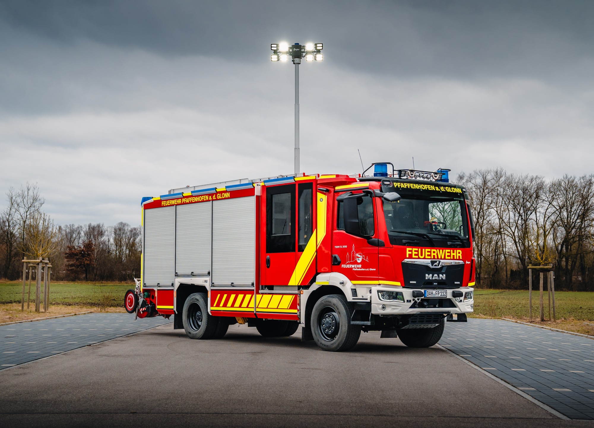 Lichtmast ausgefahren