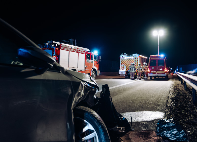 Verkehrsunfall auf der A8 – drei Verletzte nach Kollision