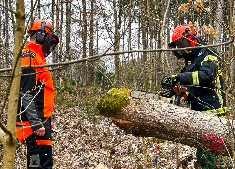 Sicherer Umgang mit der Motorsäge: 27 Feuerwehrkräfte erfolgreich ausgebildet