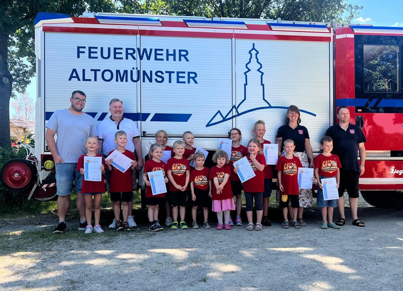 Feuerwehrnachwuchs der Gemeinde Altomünster zeigt sein Können bei der Kinderflamme