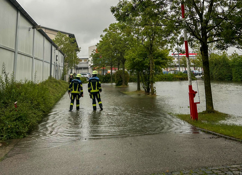 Starkregen sorgt für Feuerwehreinsätze im Landkreis Dachau