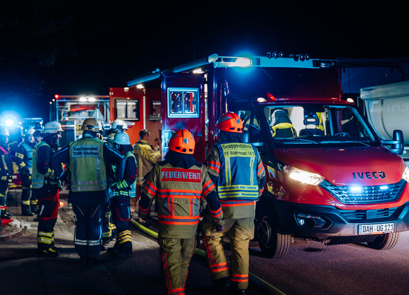 Brand in Indersdorfer Gewerbegebiet - Feuerwehr verhindert Ausbreitung