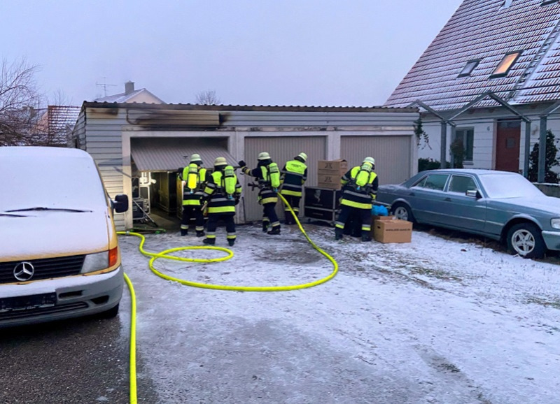 Garagenbrand in Tandern