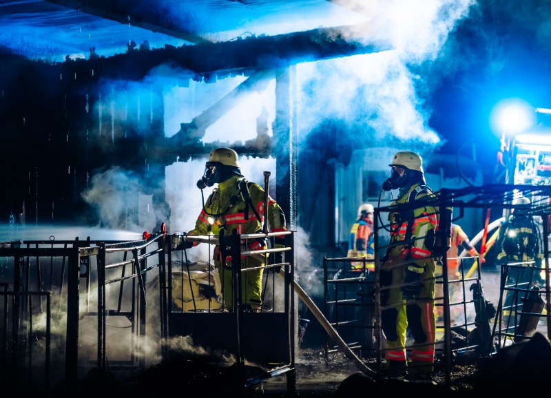 Brand eines landwirtschaftlichen Gebäudes in Milbertshofen