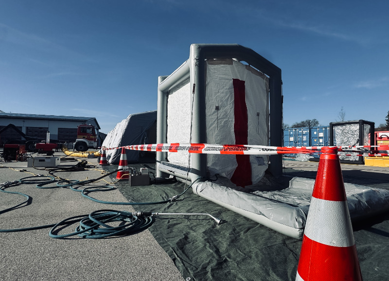 Hand in Hand gegen Gefahrgut - Übung der ABC Feuerwehr am Katastrophenschutzzentrum
