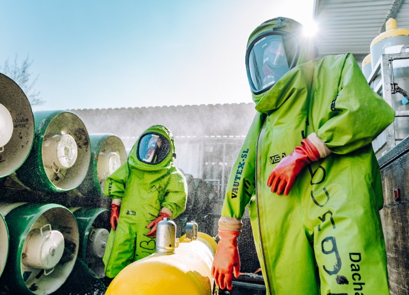 Chlorgas-Austritt als Übungsszenario