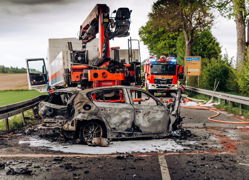 Tödlicher Frontalzusammenstoß auf der B 13