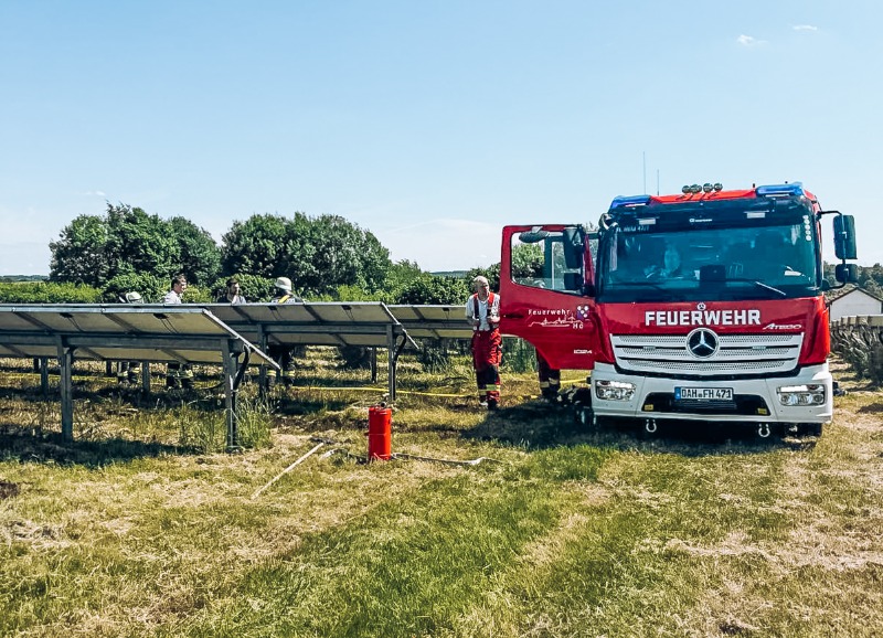 Flächenbrand im Solarpark Höfa
